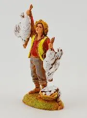 Kerststal Figuur Kippenverkoper - 6cm