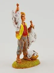 Kerststal Figuur Kippenverkoper - 6cm