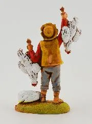 Kerststal Figuur Kippenverkoper - 6cm
