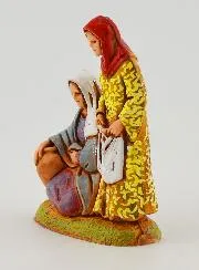 Kerststal Beeld Vrouwen met Amfoor en Wasgoed - 6cm