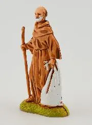 Kerststal Beeld Reiziger met Stok - 6cm