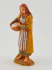 Kerststal Figuur Vrouw met Wasmand – 6cm