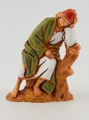 Kerststal Beeld Slapende Herder - 6cm