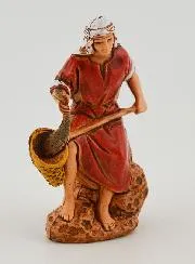 Kerststal Beeld Visser met Schepnet - 6cm