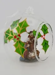 Glazen Kerstbal 10cm - Kerststal