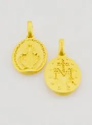 Wonderdadige Medaille van 18-Karaats Verguld Zilver - 16mm