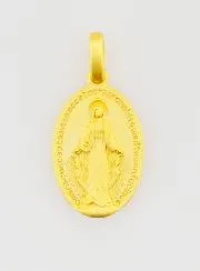 Wonderdadige Medaille van 18-Karaats Verguld Zilver - 16mm