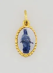 Medaillon met Gedraaide Rand 15mm - Zwarte Madonna