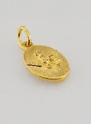 Medaillon met Gedraaide Rand 15mm - Zwarte Madonna