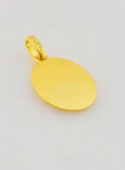 Medaille van OLV van Fatima van 18 Karaats Verguld Zilver - 15mm