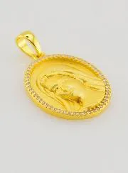 Hanger Maagd Maria met Glanzende Rand - 18mm