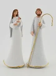Moderne Heilige Familie Wit en Goud - 12cm