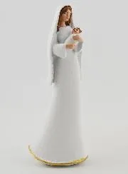 Moderne Heilige Familie Wit en Goud - 12cm