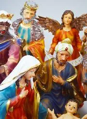 Grote Complete Kerststal met 11 Beelden - 45cm