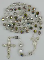 Rozenkrans Kristal en Echt Zilver 925/000