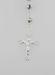 Rozenkrans Kristal en Echt Zilver 925/000