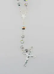 Rozenkrans Kristal en Echt Zilver 925/000