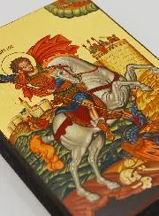 Byzantijnse Icoon Heilige Joris (Sint Georges) - 12 cm