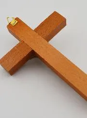 Houten Kruisbeeld met Corpus Zilverkleurig