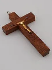 Communiekruis Hout met Christus Modern