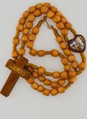 Rozenkrans Ketting Hout