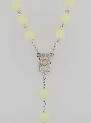 Rozenkrans Neon Lichtgevend aan Zilverkleurige Ketting