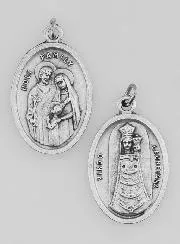 Religieuze Medaille Heilige Familie Zilverkleurig