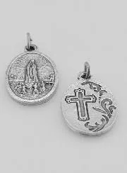Religieuze Medaille Maria van Fatima Zilverkleurig