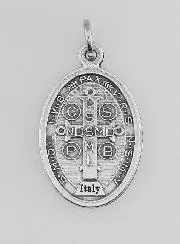 Religieuze Hanger Heilige Benedictus Zilverkleurig