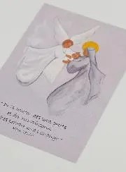 Doop Kaart Heilige Maagd Maria met de Engel