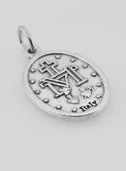 Hanger Maria Wonderdadige Medaille Zilverkleurig Metaal