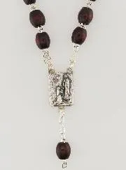 Rozenkrans van Hout Donkerbruin op Ketting