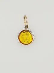 Medaille Maagd Maria 8mm - Geel