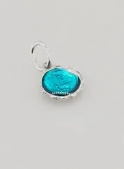 Hanger Maagd Maria 8mm - Turkoois Blauw