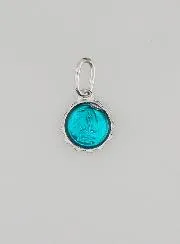 Hanger Maagd Maria 8mm - Turkoois Blauw