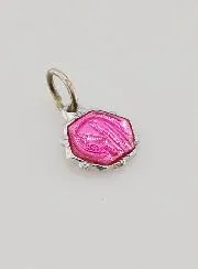 Hanger Maagd Maria 8mm - Pink Roze