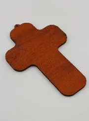 Kruisje Hout Kind met Gebed Onze Vader (in het Frans