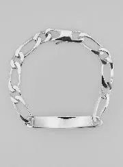 ID Armband Zilver 19cm - Figaro Schakels 7mm