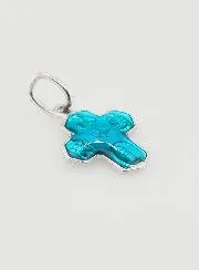 Kruisje 15mm - Blauw van Lourdes
