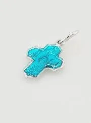 Kruisje 15mm - Blauw van Lourdes
