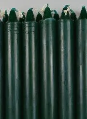 6 Doorgekleurde Kaarsen Kleur Donker Groen
