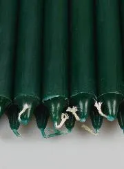 6 Doorgekleurde Kaarsen Kleur Donker Groen