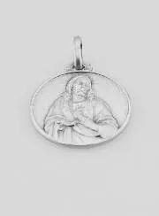 Hanger Heilig Hart van Jezus Massief Zilver - 18mm