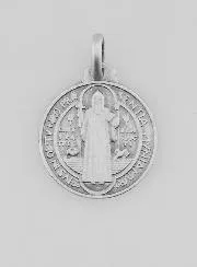 Hanger Benedictus Medaille 925 Zilver - 16mm