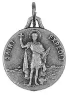 Hanger Heilige Expeditus Zilverkleurig Metaal - 18mm