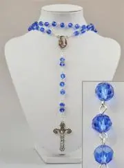 Rozenkrans Modieus Blauw Kristal en Strass Diamanten