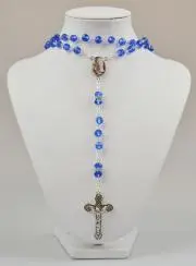 Rozenkrans Modieus Blauw Kristal en Strass Diamanten