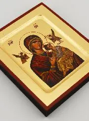 Icoon Maria Altijd Durende Bijstand - Verguld - 12X10 cm