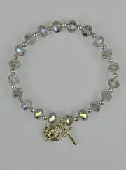 Religieuze Armband Kristal en Kruis