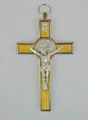 Benedictus Kruis Kruisbeeld van Olijfhout - 12cm